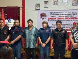 Pengurus DPD Garda Timur Indonesia Kabupaten Minahasa Utara Dikukuhkan