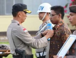 Polres Merauke Upacara PTDH Lima Anggota