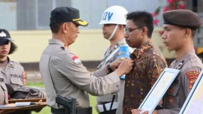 Polres Merauke Upacara PTDH Lima Anggota