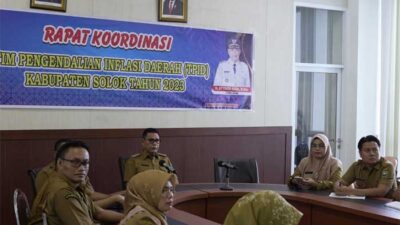 Pemkab Solok Ikuti Rakor Pengendalian Inflasi Secara Virtual
