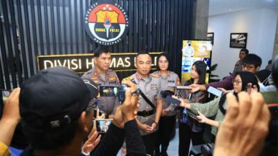 Jumpa pers di Mabes Polri, Jakarta.