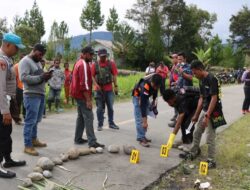 Warga Blokade Jalan, Polres Jayawijaya Lakukan Upaya Persuasif