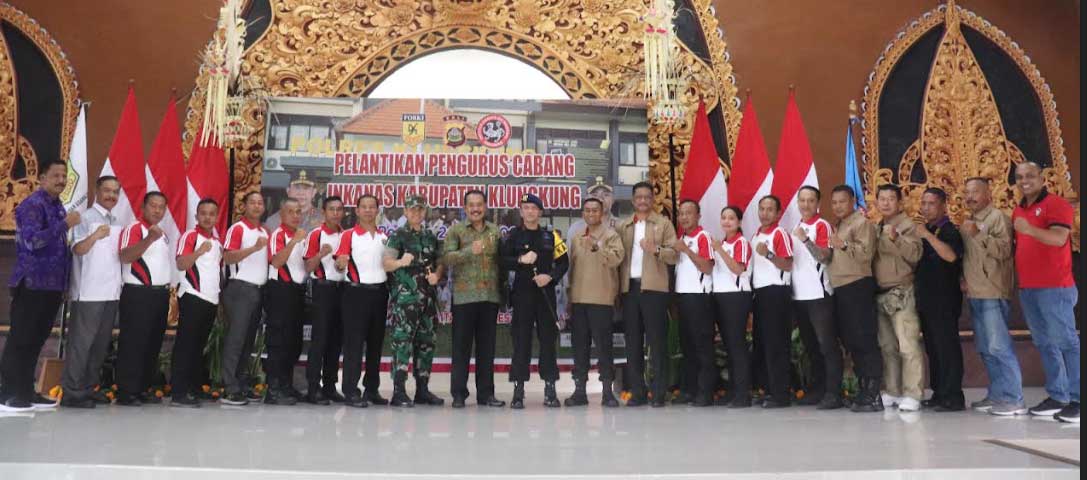 Foto bersama usai pelantikan pengurus Inkanas Klungkung