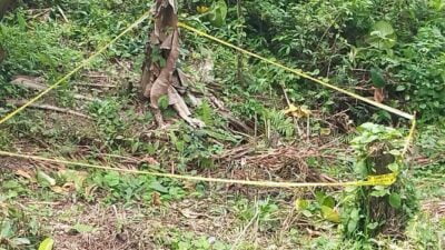 Lokasi penemuan korban yang diduga dibunuh