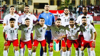 Pemain Timnas Palestina yang akan hadapi Indonesia. (pssi)