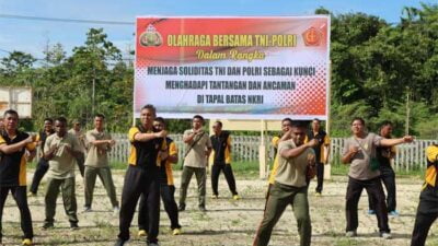 Olahraga bersama jajaran TNI dan Polri di Keerom