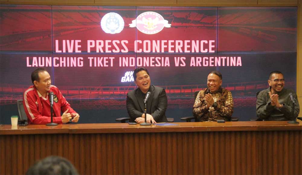 Pengurus PSSI berikan keterangan pers