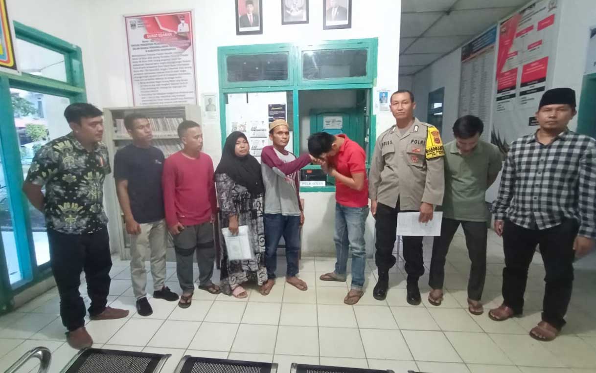 Dua warga yang sempat bertikai akhirnya bermaafan