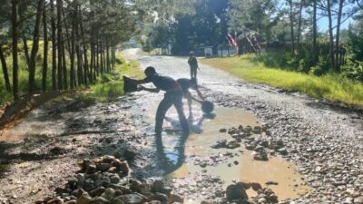 Persiapan pengecoran jalan