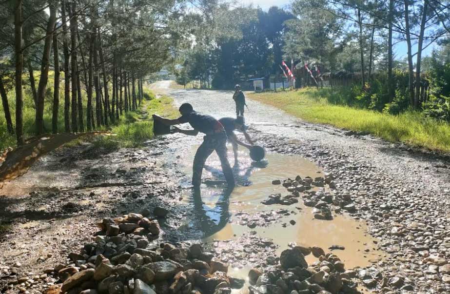 Persiapan pengecoran jalan