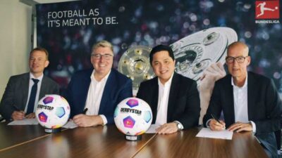 Ketua Umum PSSI bersama pimpinan Liga Sepakbola Jerman. (pssi)