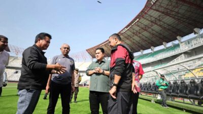 Ketua Umum PSSI, Erick Thohir tinjau Gelora Bung Tomo. (pssi)