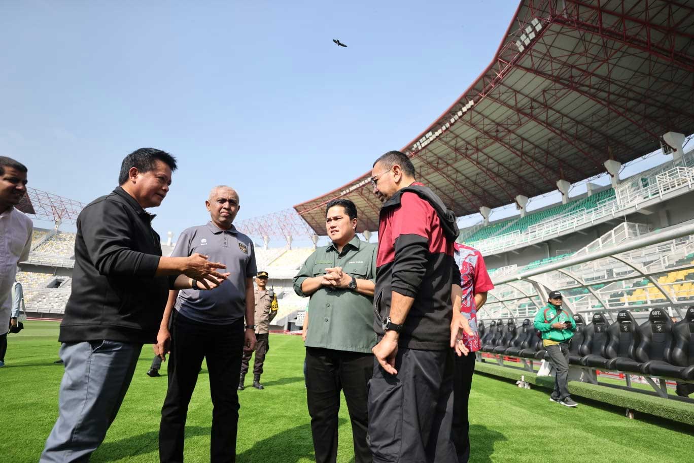 Ketua Umum PSSI, Erick Thohir tinjau Gelora Bung Tomo. (pssi)