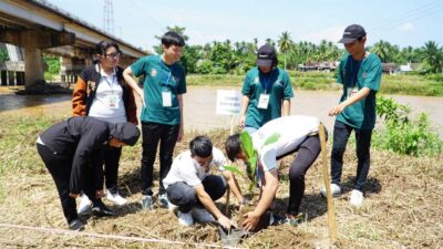 Mahasiswa dari Empat Negara Tanam Pohon Aren di Dharmasraya