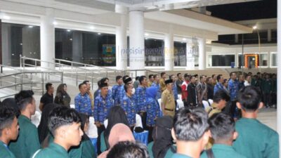 Mahasiswa Universitas Muhammadiyah Metro yang KKN di Pesisir Barat diterima pejabat pemkab