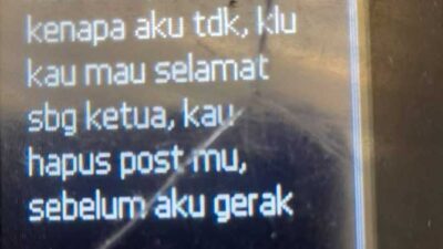 Ancaman yang diterina Ketua Alkowar lewat pesan singkat