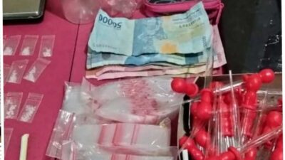 Barang bukti yang diamankan polisi.