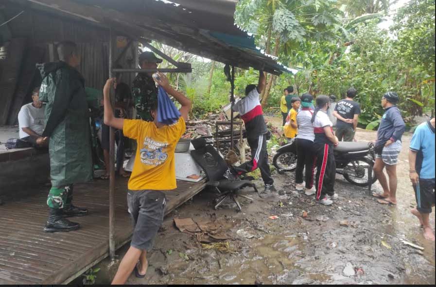 Letkol Armen tinjau daerah terdampak banjir Kali Unda