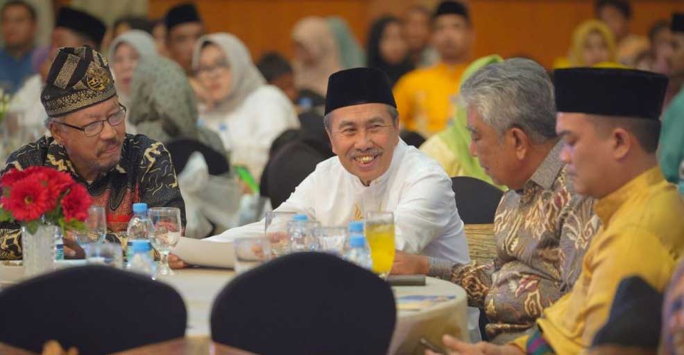 Gubernur Riau Syamsuar hadiri pertemuan keluarga besar Datuk Abdullah Bin Moh. Saleh di Hotel Aryaduta Pekanbaru, Minggu (23/7/2023). (riau.go.id)