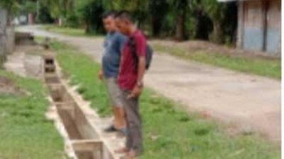 Drainase yang dibangun dengan memanfaatkan dana desa