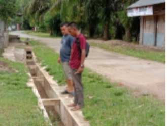 Drainase yang dibangun dengan memanfaatkan dana desa