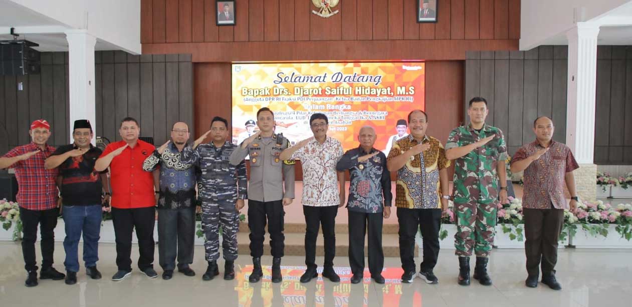 Bupati dan Wakil Bupati Asahan ikuti sosialisasi empat pilar