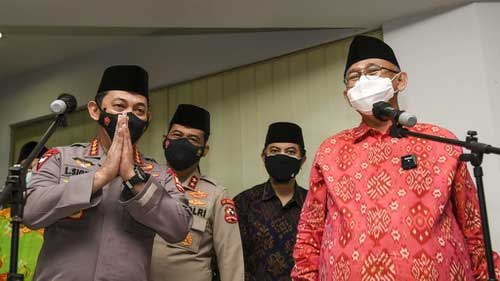 Kapolri bersama pimpinan LDII