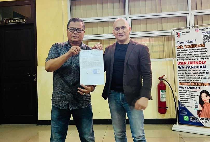 Kepala Dinas Pariwisata dan Kebudayaan tunjukkan bukti pelaporan ke Polda Sumbar