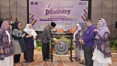 Gubernur Mahyeldi buka seminar nasional Minangkabau Dentistry VI dengan tema trens in aesthetic dentistry di Padang, 12-13 Agustus 2023.