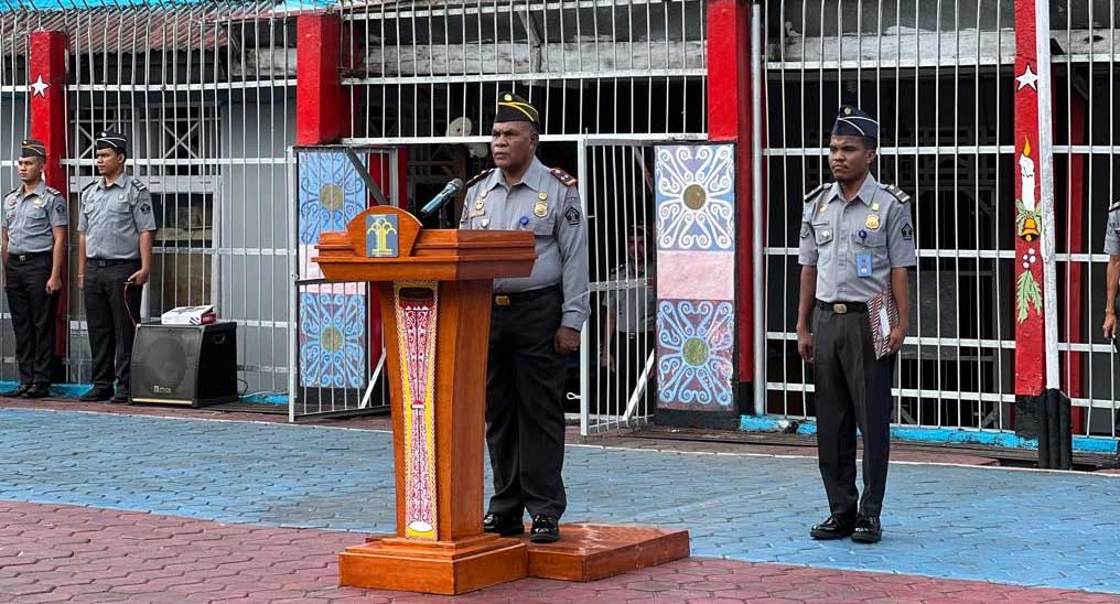 Kepala Kantor Imigrasi Biak, Edward Infaindan pimpin peringatan Hari Dharma Karya Dhika Kementerian Hukum dan HAM ke-78