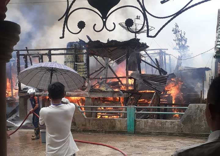 Rumah terbakar di Bayung Lencir