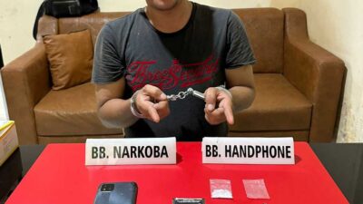 Pelaku dan barang bukti yang diamankan polisi