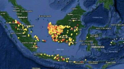 Musim Kemarau: 609 Titik Panas Terpantau di Sumatera, di Sumbar Muncul 10 Hotspot