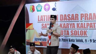 Wakil Wali Kota Solok buka Latihan Dasar Pramuka Satuan Karya (Saka) Kalpataru
