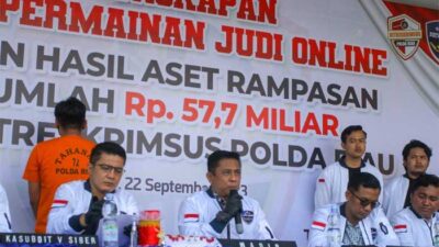 Polda Riau Bongkar Jaringan Judi Online di Pekanbaru, Omset Rp100 Juta Seminggu, Beroperasi Sejak 2016, Bandar Besar Sedang Ditelusuri