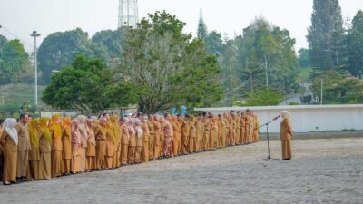 Apel jajaran ASN dan THL Pemerintah Kabupaten Solok di Arosuka. (pemkab)
