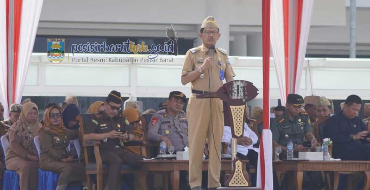 Bupati Agus Istiqlal sampaikan sambutan.