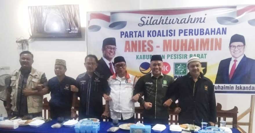 Partai koalisi pendukung Anies-Cak Imin di Pesisir Barat adalan silaturahim