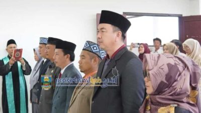 Tujuh camat di Pesisir Barat dilantik sebagai pejabat pembuat akte tanah sementara. (Pemkab Pesibar)
