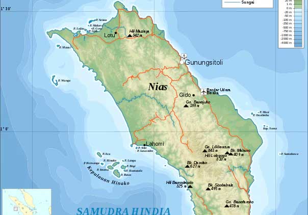 Peta Pulau Nias