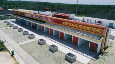 Bangunan rest area Tol Pekanbaru-Bangkinang. (riau.go.id)