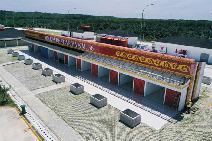 Bangunan rest area Tol Pekanbaru-Bangkinang. (riau.go.id)