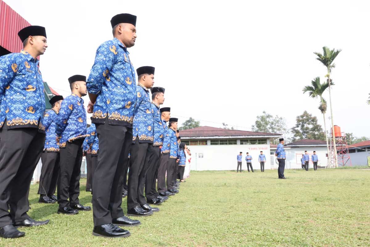 Upacara peringatan Hari Sumpah Pemuda di Bapas Bukittinggi, Sabtu (28/10/2023).