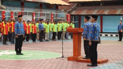 Upacara peringatan Hari Sumpah Pemuda di Lapas Biak.