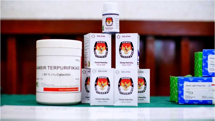Tinta untuk pemilu 2024 yang segera dikirim ke seluruh Indonesia