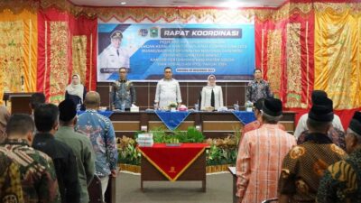 Peserta sosialisasi pendaftaran tanah sistematis lengkap (PTSL) 2024 di Gedung Solok Nan Indah, Arosuka, Kamis (9/11/2023).