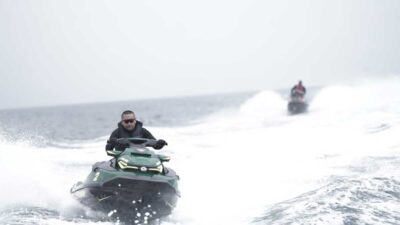 Wagub gunakan jetski dari Padang menuju Mentawai. (pemprov)