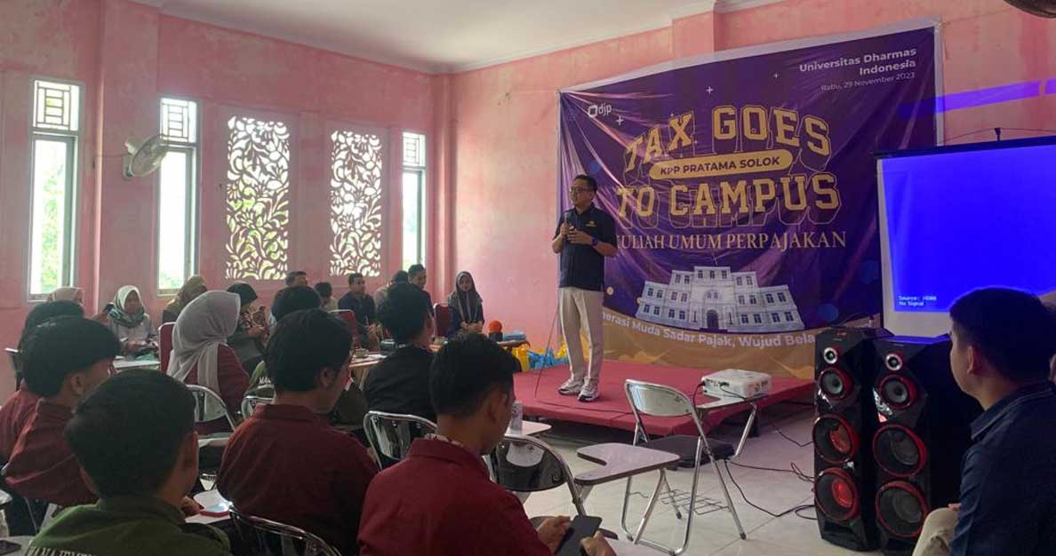 Kuliah umum di Undhari yang diadakan bersama KPP Pratama Solok
