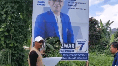 Baliho Dirobek Orang Tak Dikenal, Syamsul Azwar Minta Pendukung Tetap Sabar