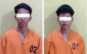 Dua pelaku yang diamankan polisi